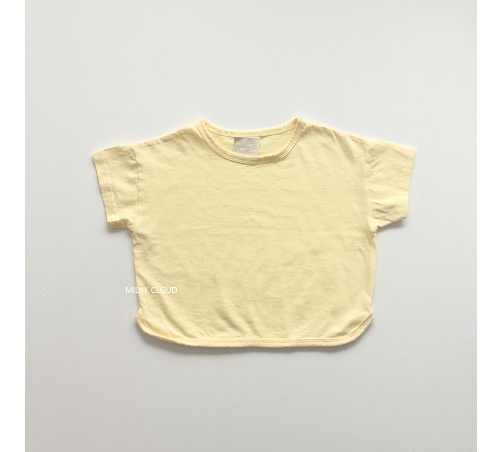 반팔 티셔츠 아이보리 색상 이미지-S1L18