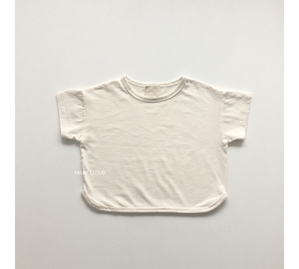 반팔 티셔츠 크림 색상 이미지-S1L17