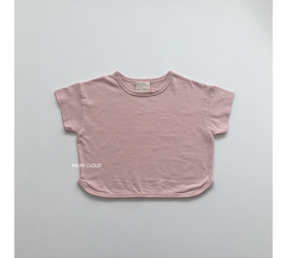 반팔 티셔츠 베이비핑크 색상 이미지-S1L20