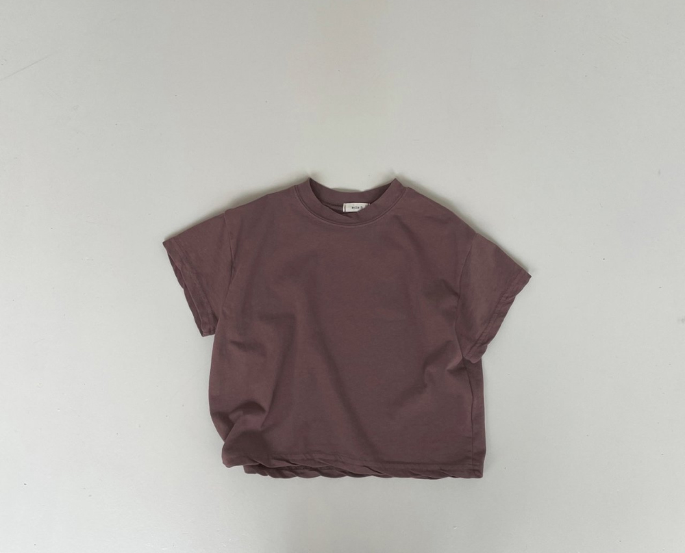 반팔 티셔츠 코코아 색상 이미지-S1L128